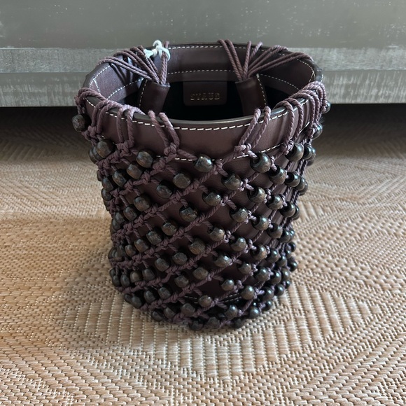 NWT Staud Beaded Moreau Bag Chocolate - Picture 2 of 6